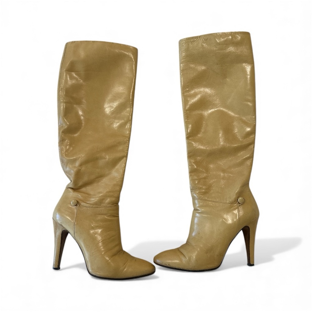 Casadei Tan Heeled Boots